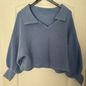 Amazon Women's V-Neck Sweater in Soft Blue
